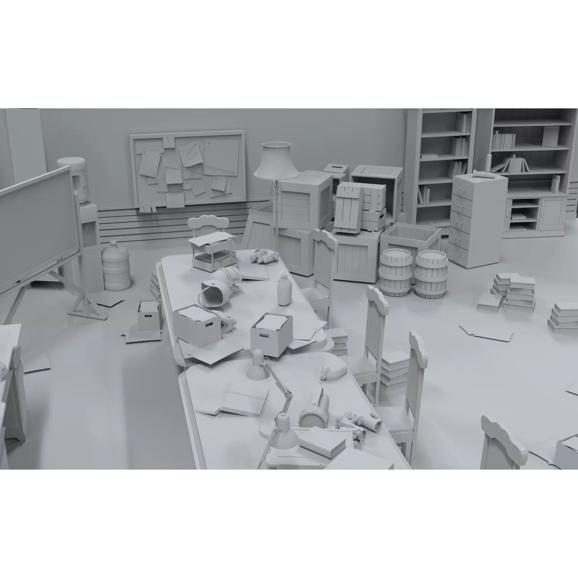 Survival Game Map Room Level 5 - Low-Poly Game-Ready 3D Model - View 10