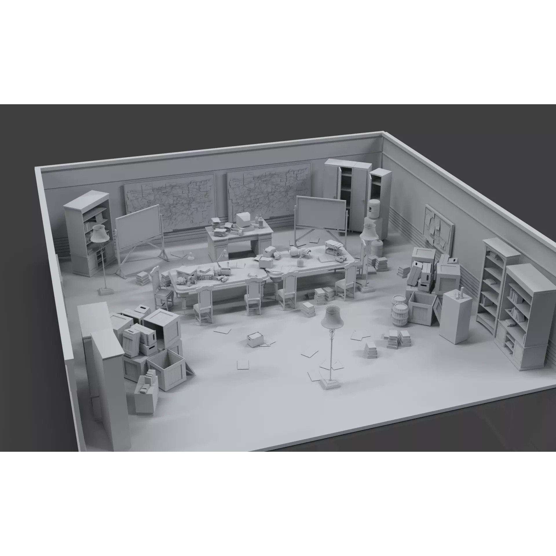 Survival Game Map Room Level 5 - Low-Poly Game-Ready 3D Model - View 11