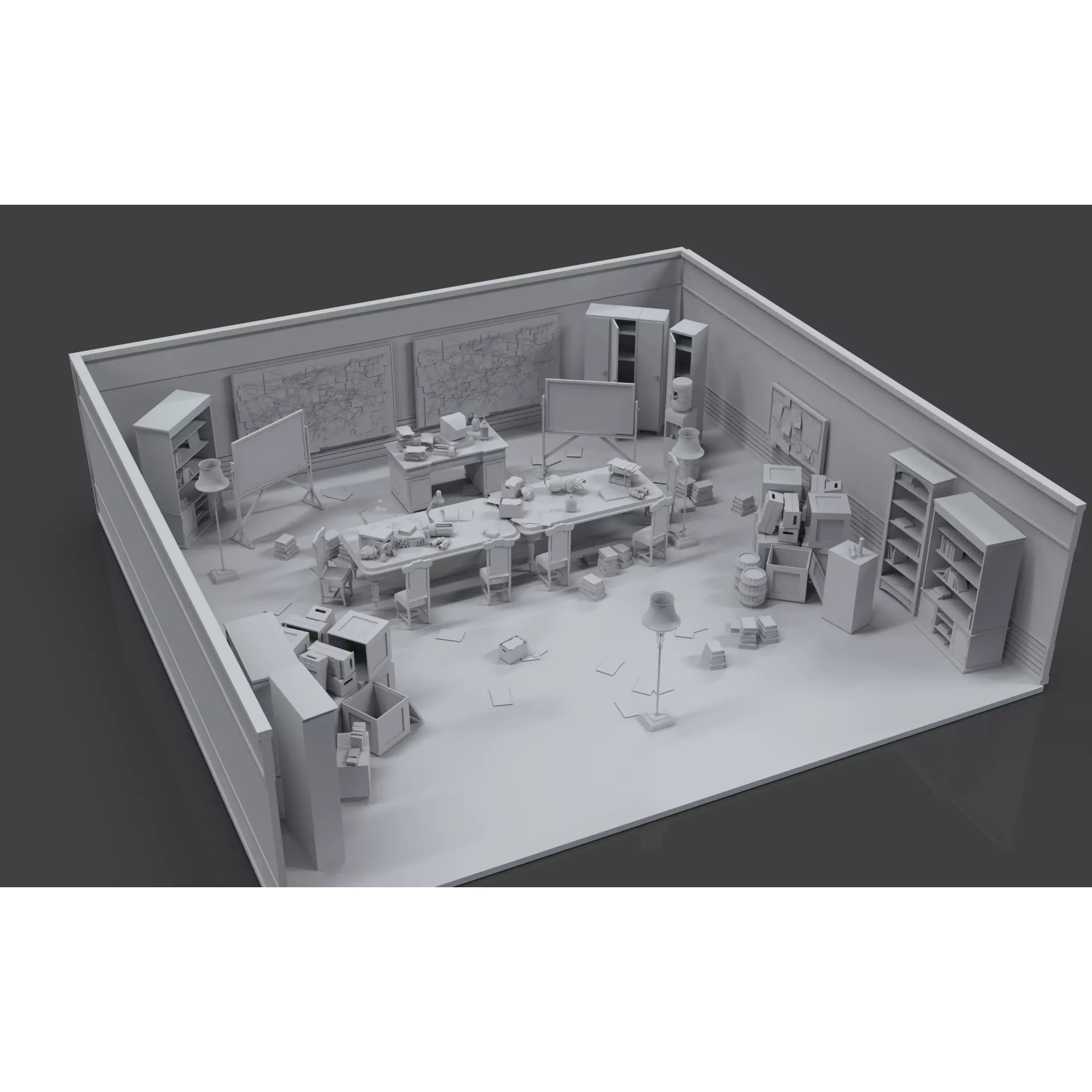 Survival Game Map Room Level 5 - Low-Poly Game-Ready 3D Model - View 14