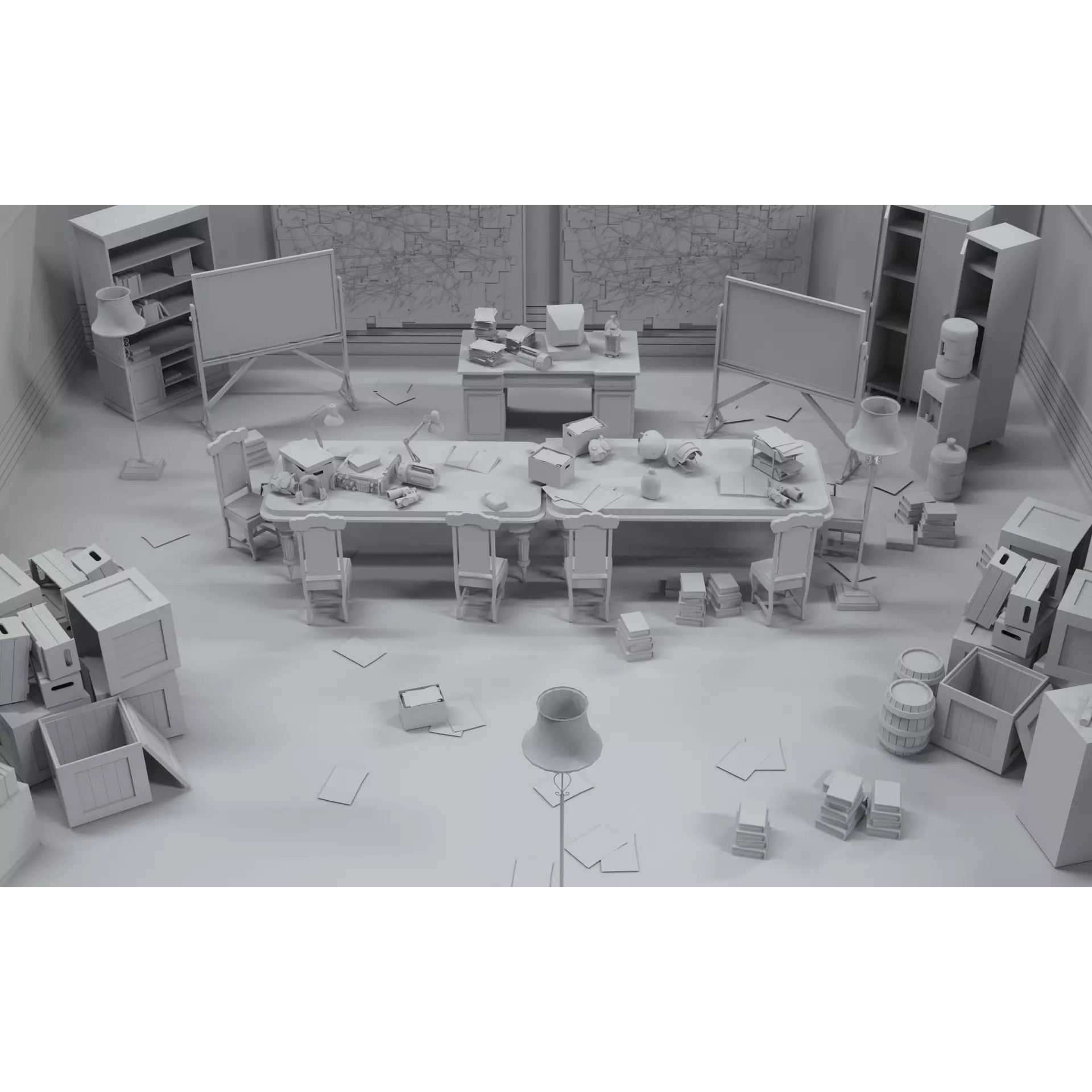 Survival Game Map Room Level 5 - Low-Poly Game-Ready 3D Model - View 15