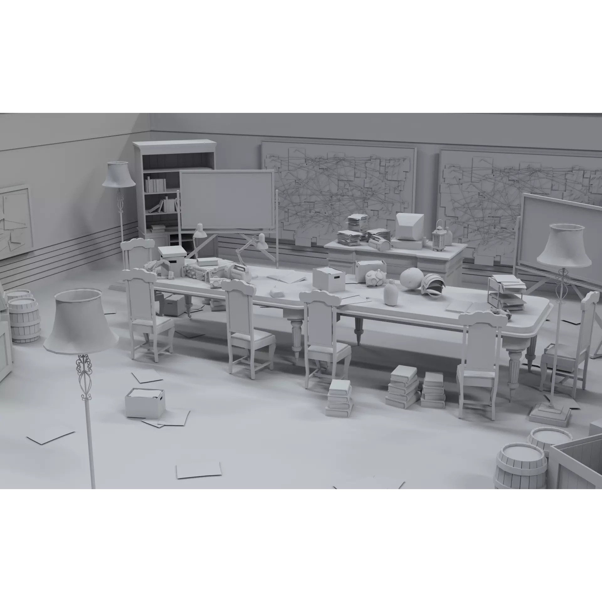 Survival Game Map Room Level 5 - Low-Poly Game-Ready 3D Model - View 17