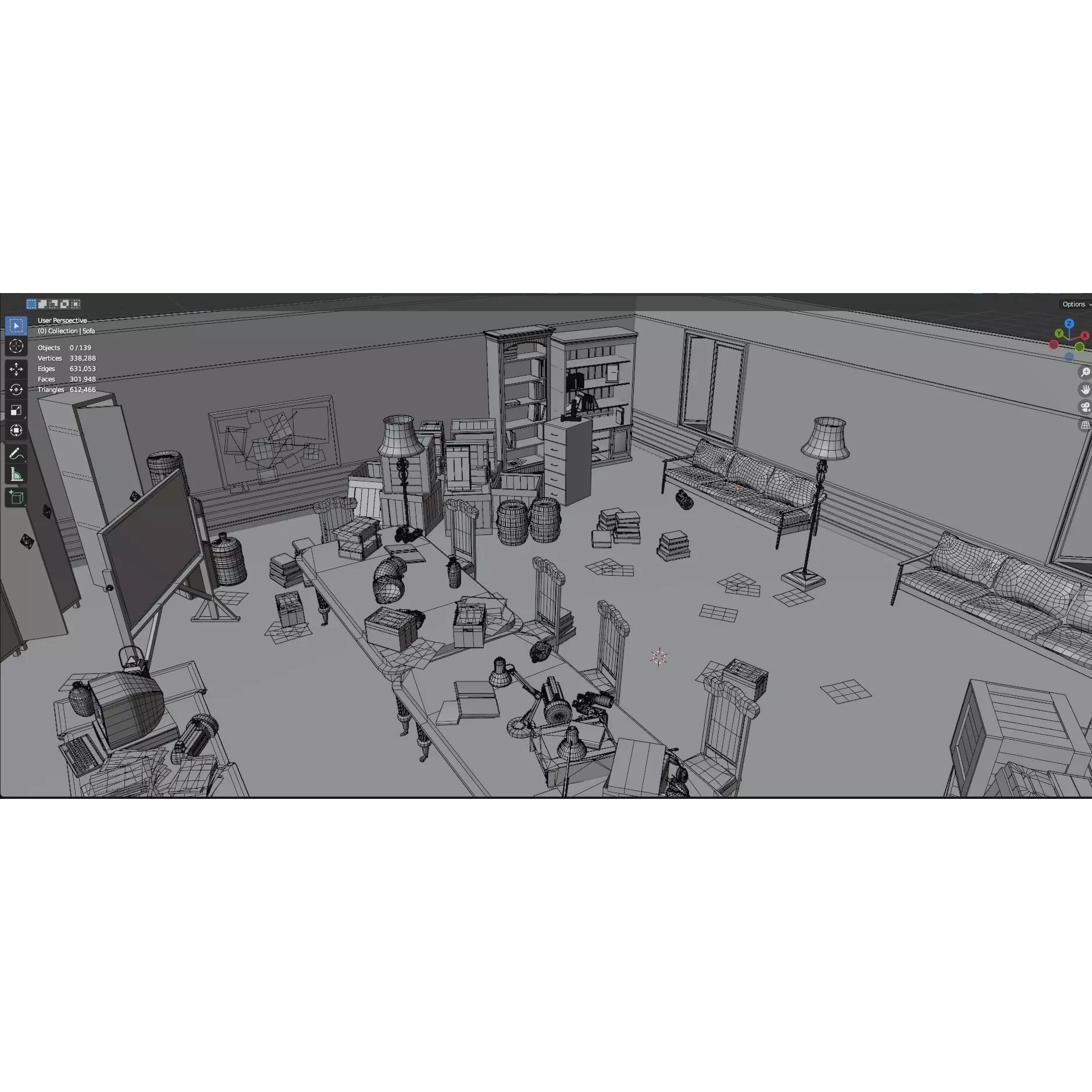 Survival Game Map Room Level 5 - Low-Poly Game-Ready 3D Model - View 19