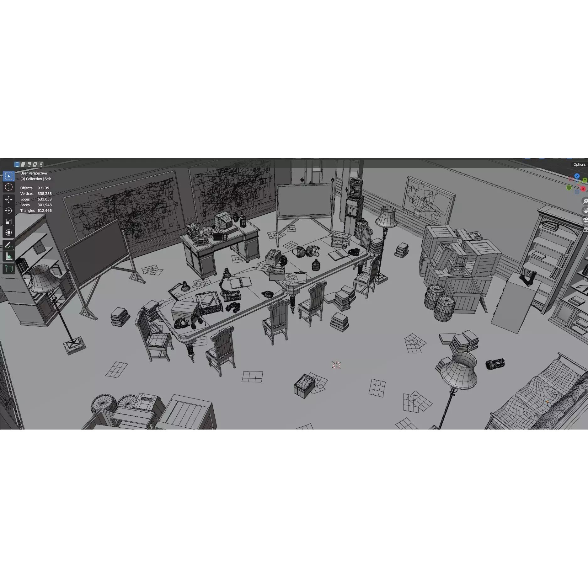 Survival Game Map Room Level 5 - Low-Poly Game-Ready 3D Model - View 25