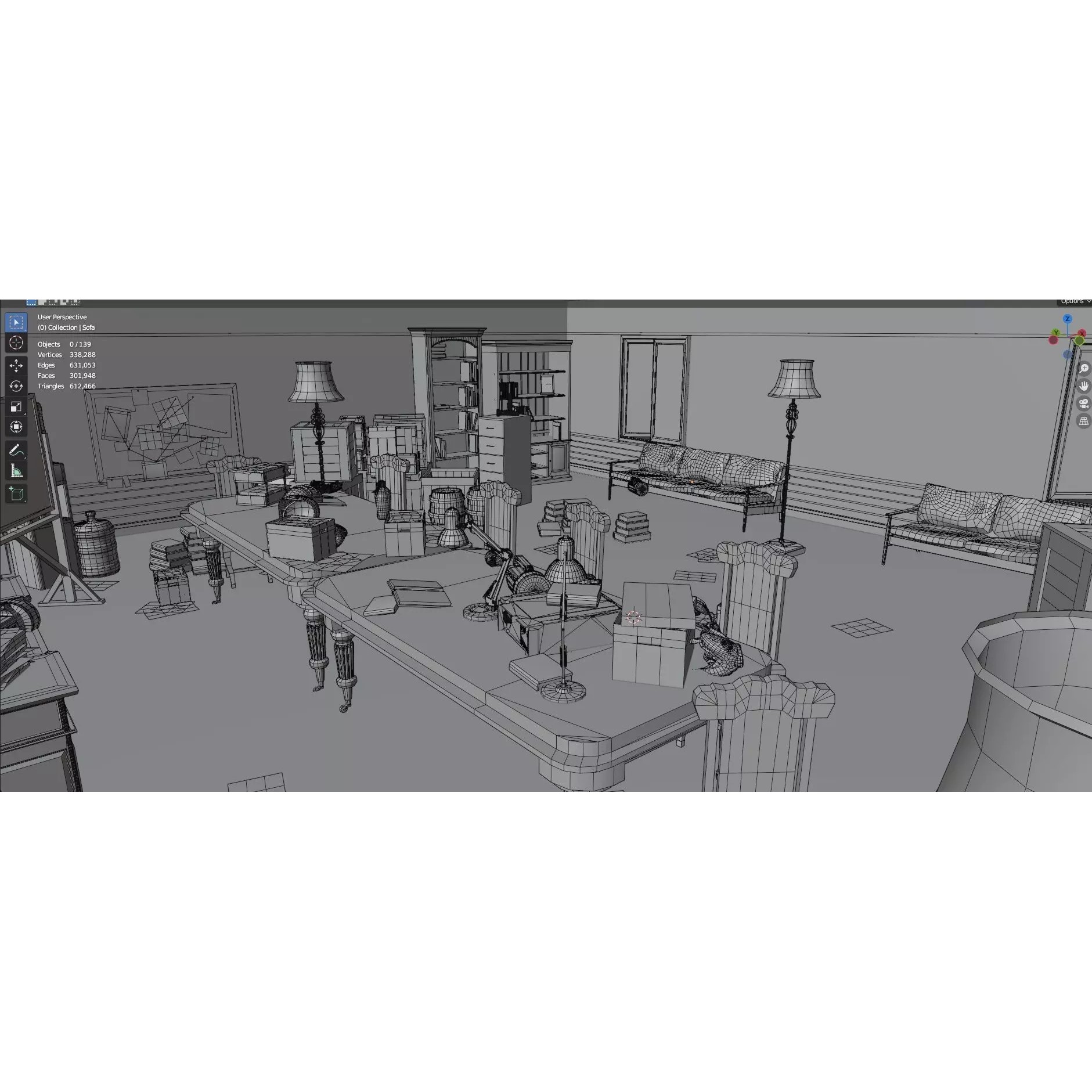 Survival Game Map Room Level 5 - Low-Poly Game-Ready 3D Model - View 32