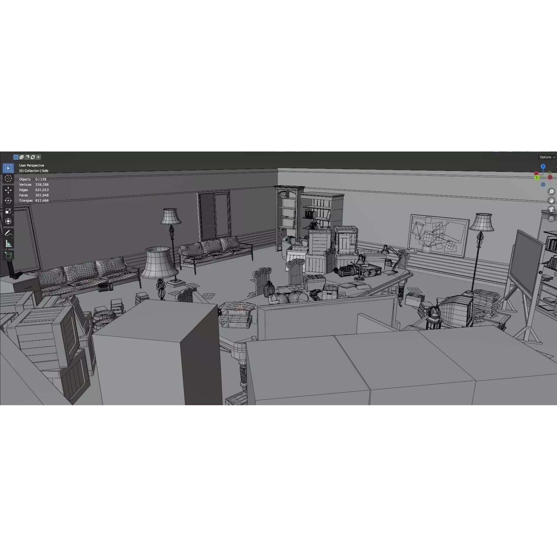 Survival Game Map Room Level 5 - Low-Poly Game-Ready 3D Model - View 33