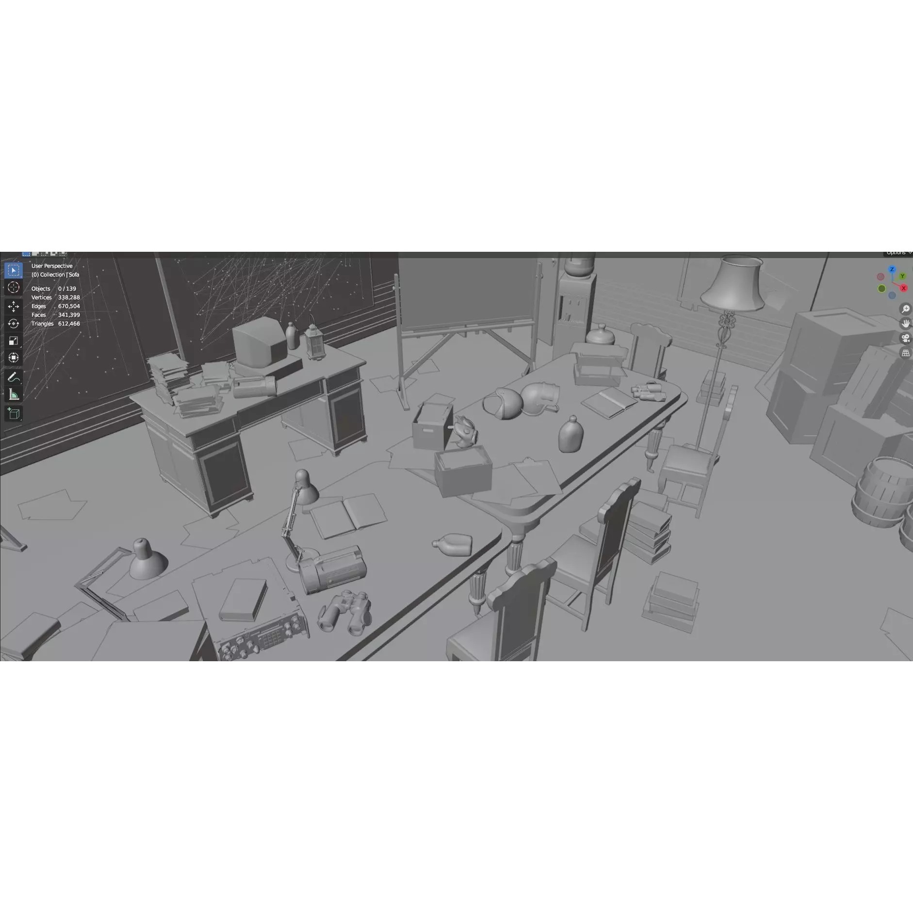 Survival Game Map Room Level 5 - Low-Poly Game-Ready 3D Model - View 38