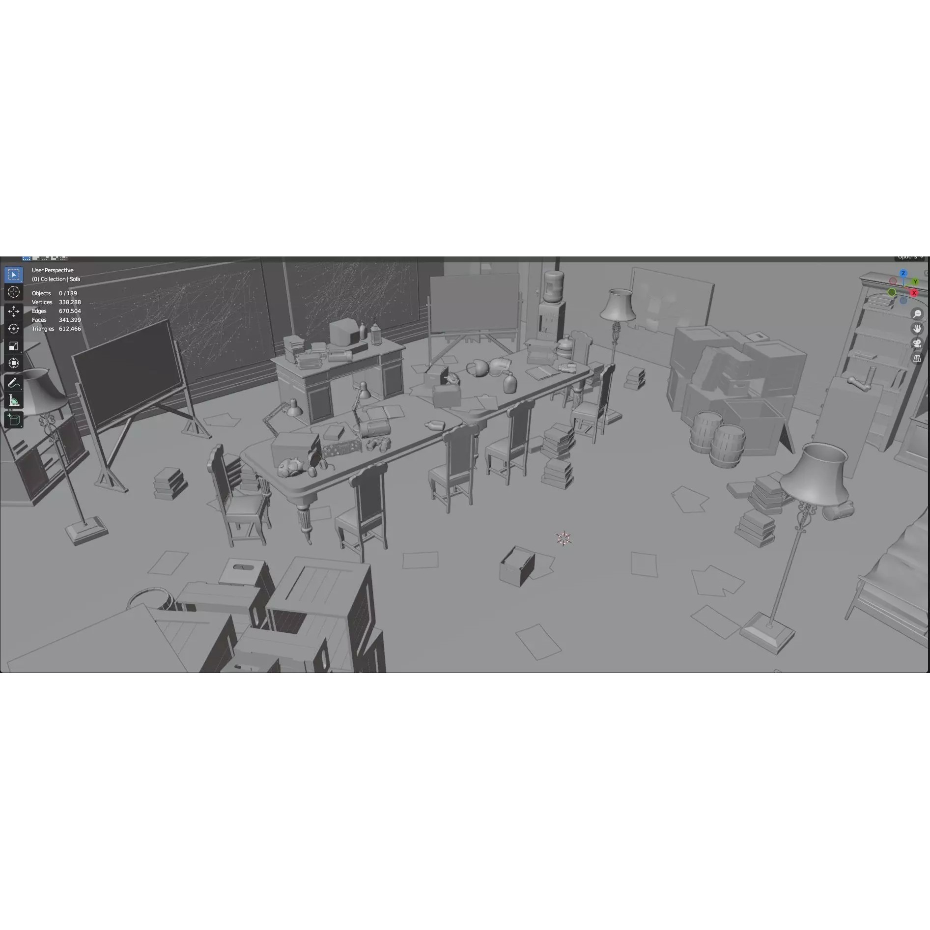 Survival Game Map Room Level 5 - Low-Poly Game-Ready 3D Model - View 43