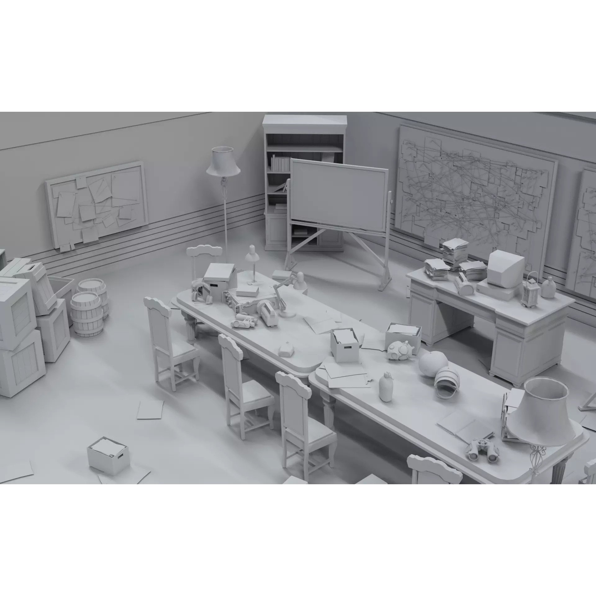 Survival Game Map Room Level 5 - Low-Poly Game-Ready 3D Model - View 5