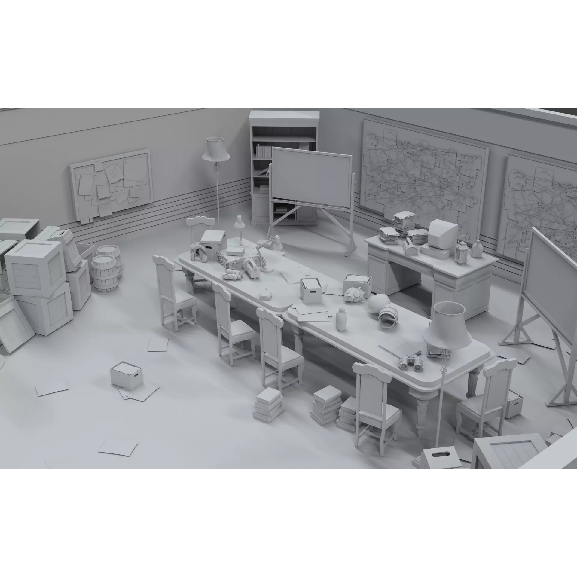 Survival Game Map Room Level 5 - Low-Poly Game-Ready 3D Model - View 6