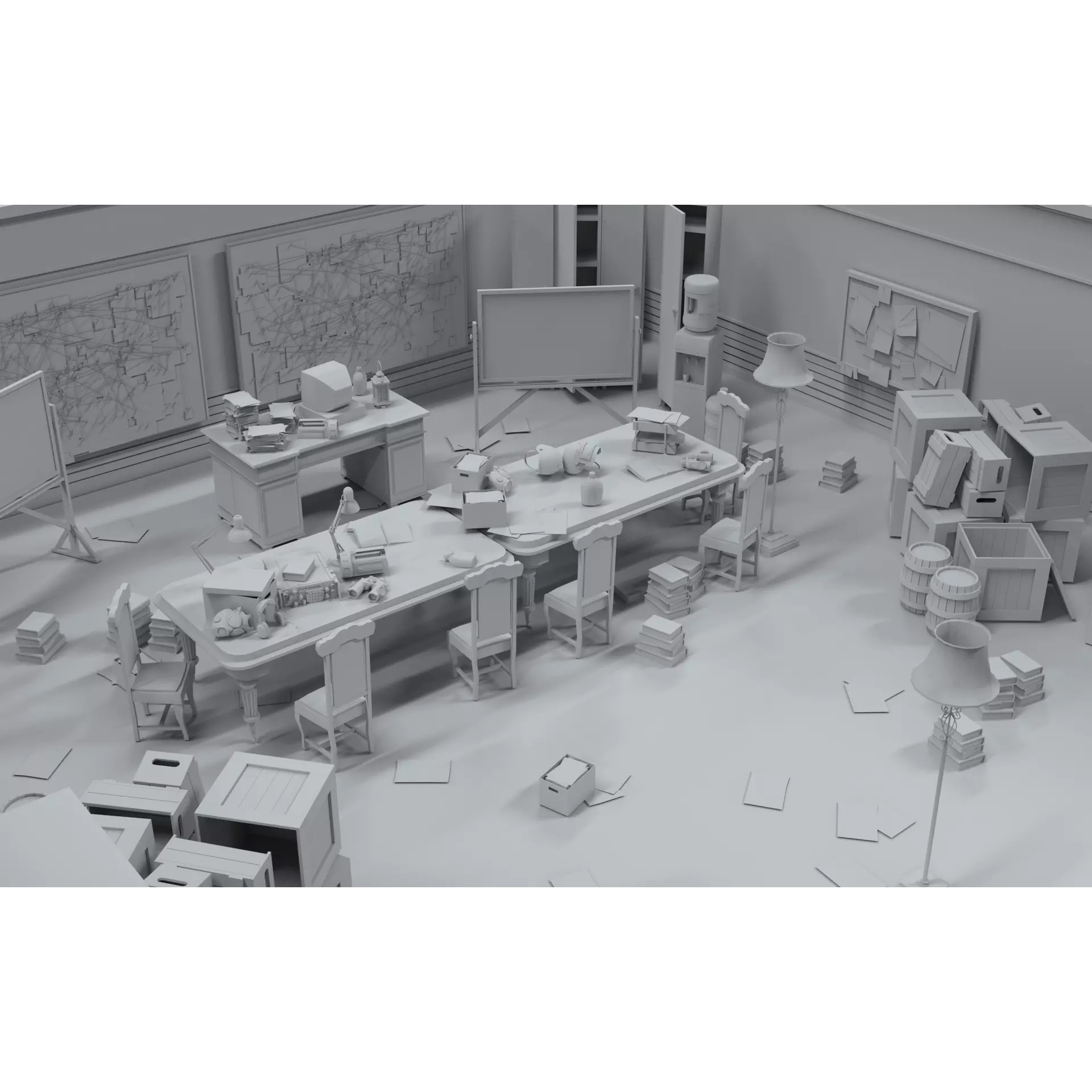 Survival Game Map Room Level 5 - Low-Poly Game-Ready 3D Model - View 7