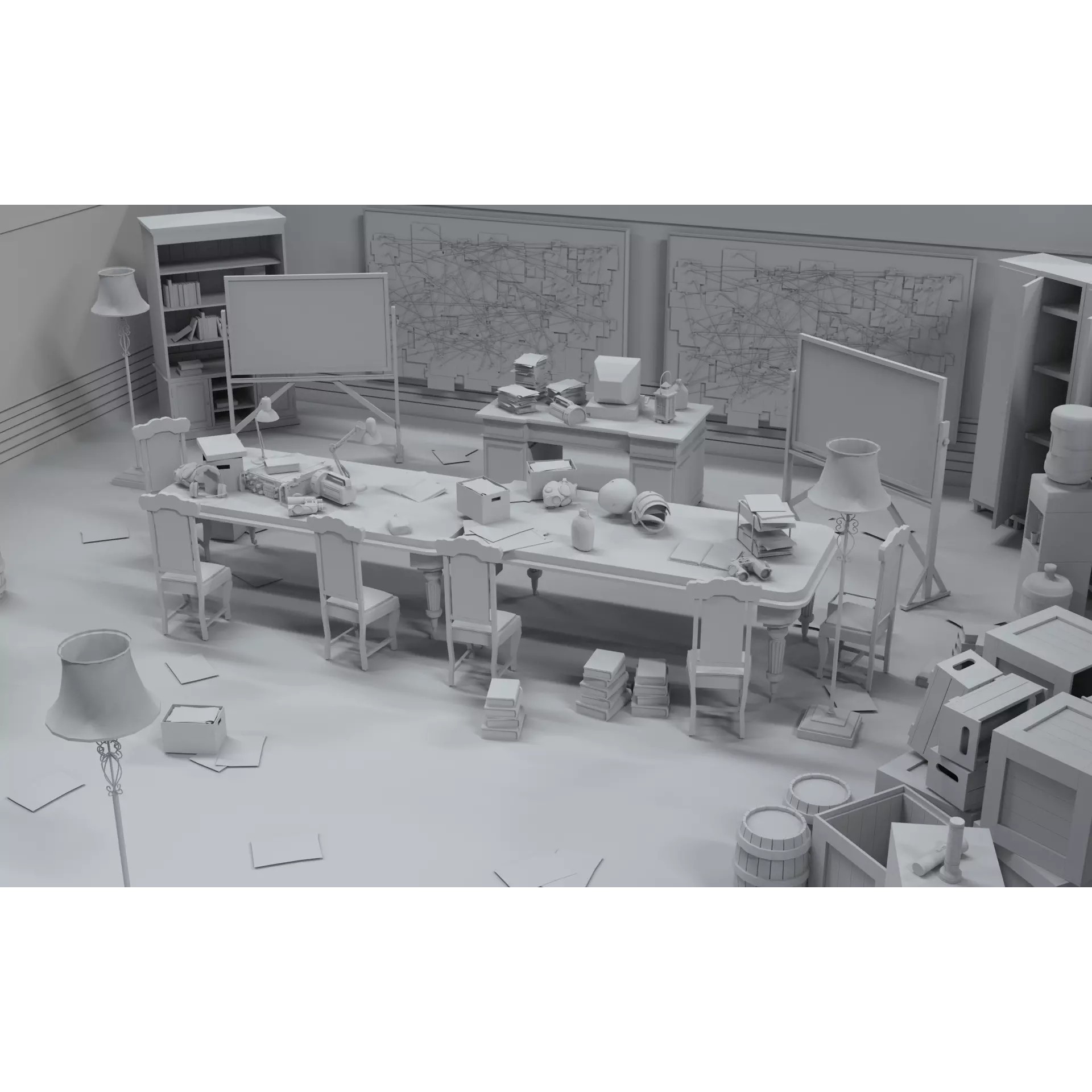 Survival Game Map Room Level 5 - Low-Poly Game-Ready 3D Model - View 9