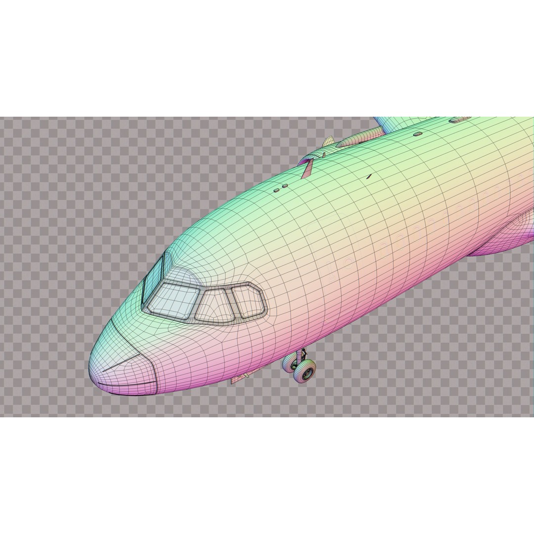 Airbus A320 Neo 3D Model – Low Poly Airliner with Rigged Liveries, FBX - View 17