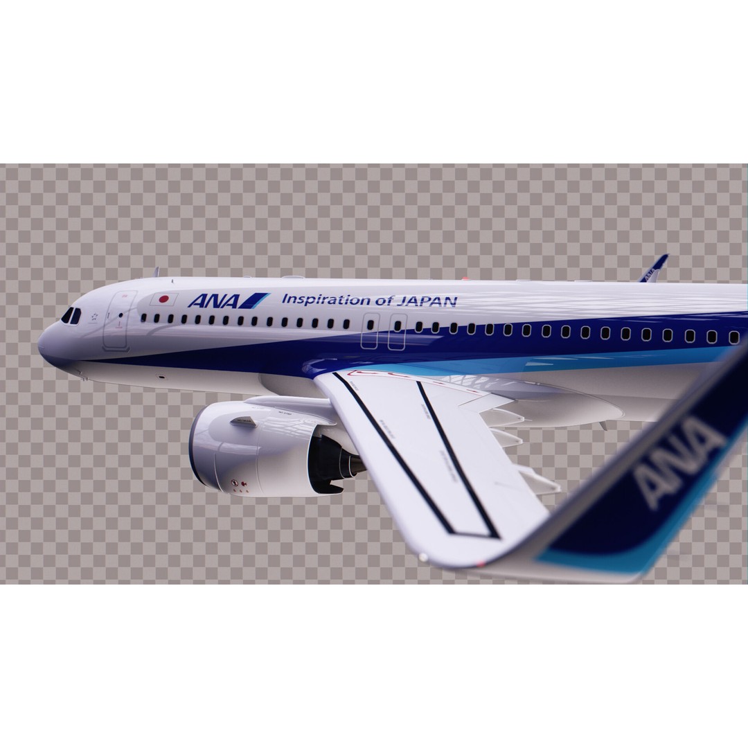 Airbus A320 Neo 3D Model – Low Poly Airliner with Rigged Liveries, FBX - View 21