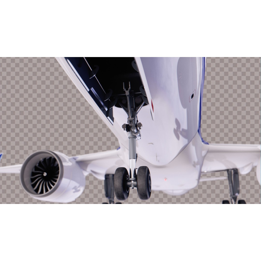 Airbus A320 Neo 3D Model – Low Poly Airliner with Rigged Liveries, FBX - View 26