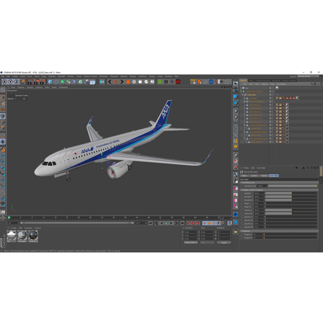 Airbus A320 Neo 3D Model – Low Poly Airliner with Rigged Liveries, FBX - View 29