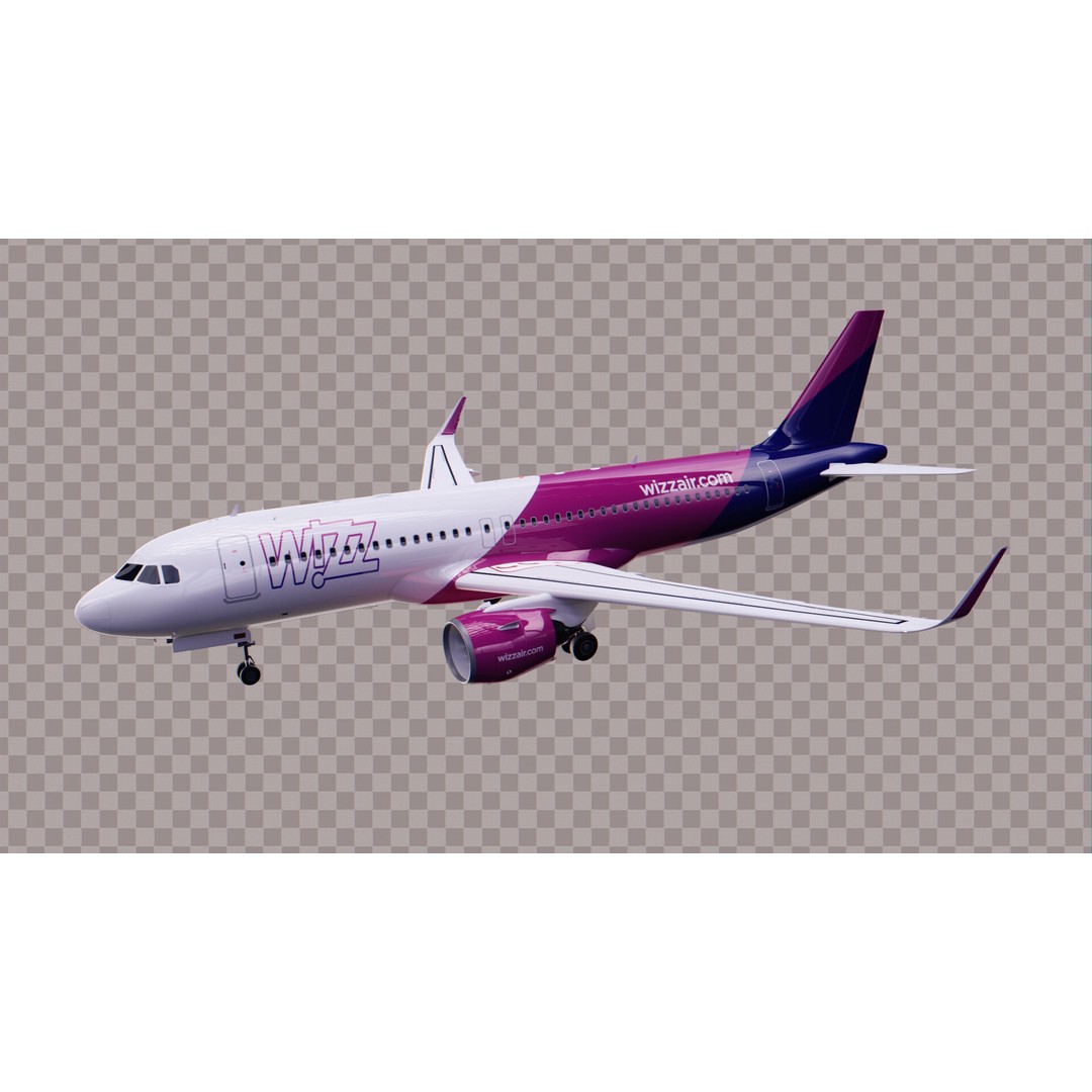 Airbus A320 Neo 3D Model – Low Poly Airliner with Rigged Liveries, FBX - View 4
