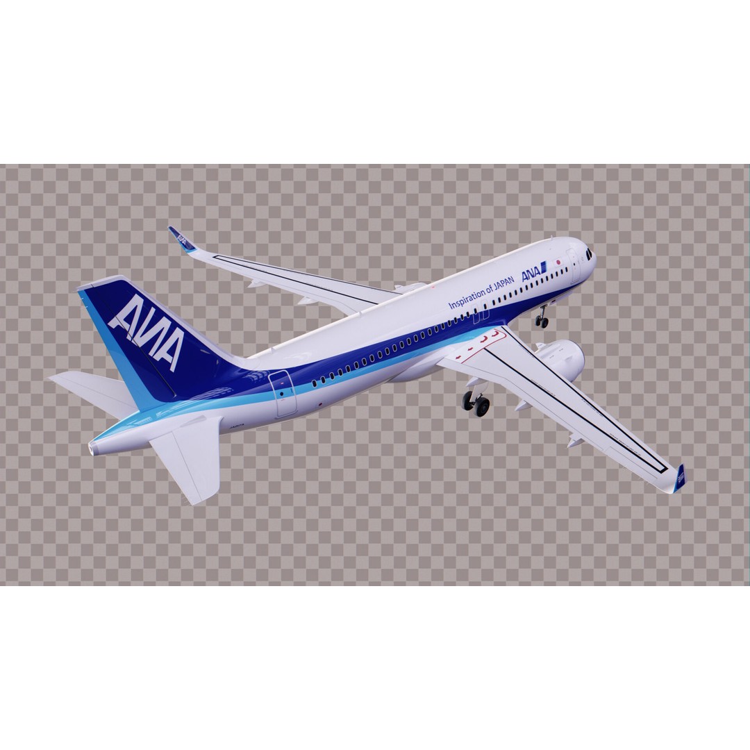 Airbus A320 Neo 3D Model – Low Poly Airliner with Rigged Liveries, FBX - View 5