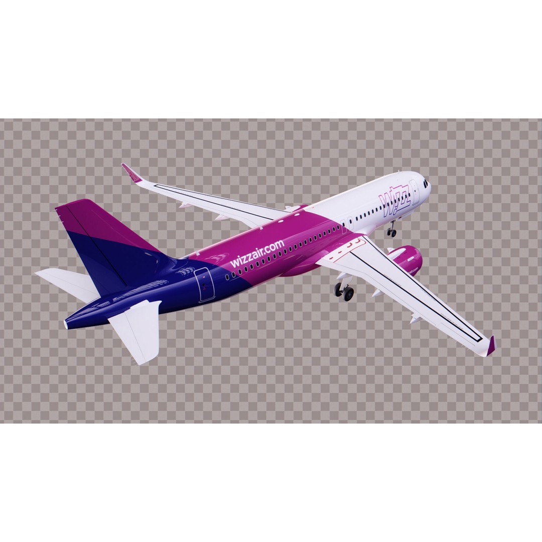Airbus A320 Neo 3D Model – Low Poly Airliner with Rigged Liveries, FBX - View 7