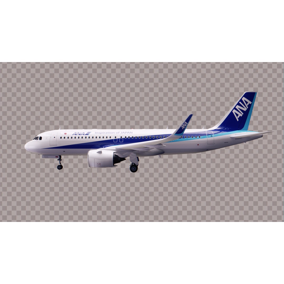 Airbus A320 Neo 3D Model – Low Poly Airliner with Rigged Liveries, FBX - View 8