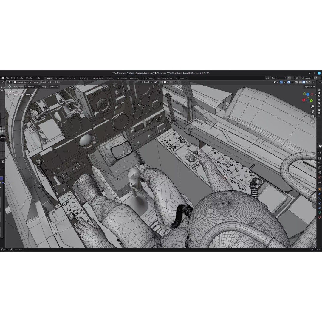 F4 Phantom 2 3D Model – High Resolution Rigged Aircraft, Blender, FBX - View 31