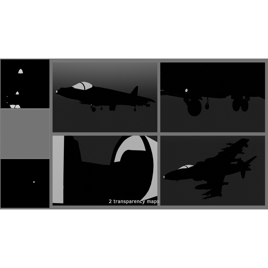 BAe Harrier II GR9 3D Model – Detailed Rigged Aircraft, FBX - View 10