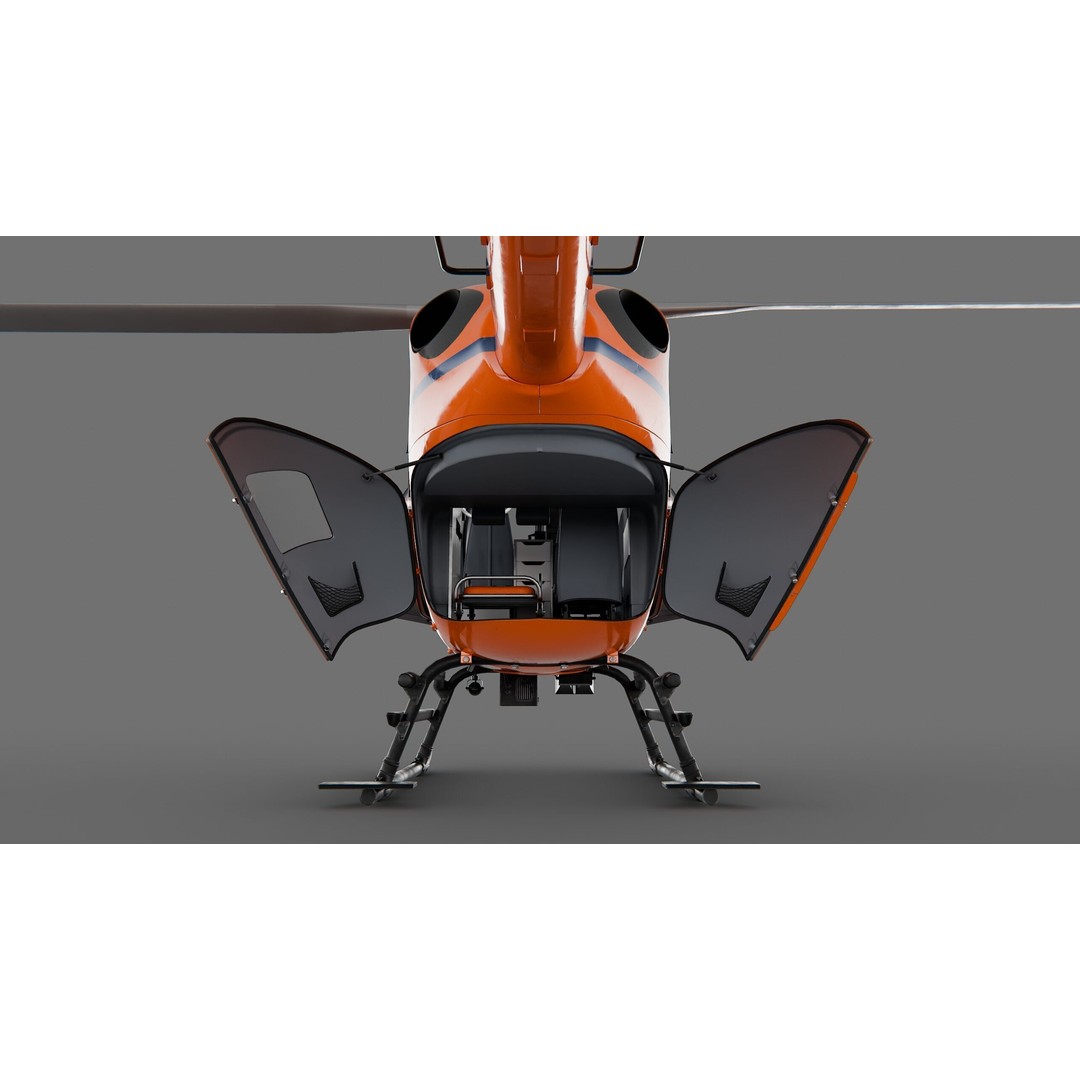 Eurocopter EC135 3D Model – Rescue Helicopter, PBR Textures, FBX - View 13