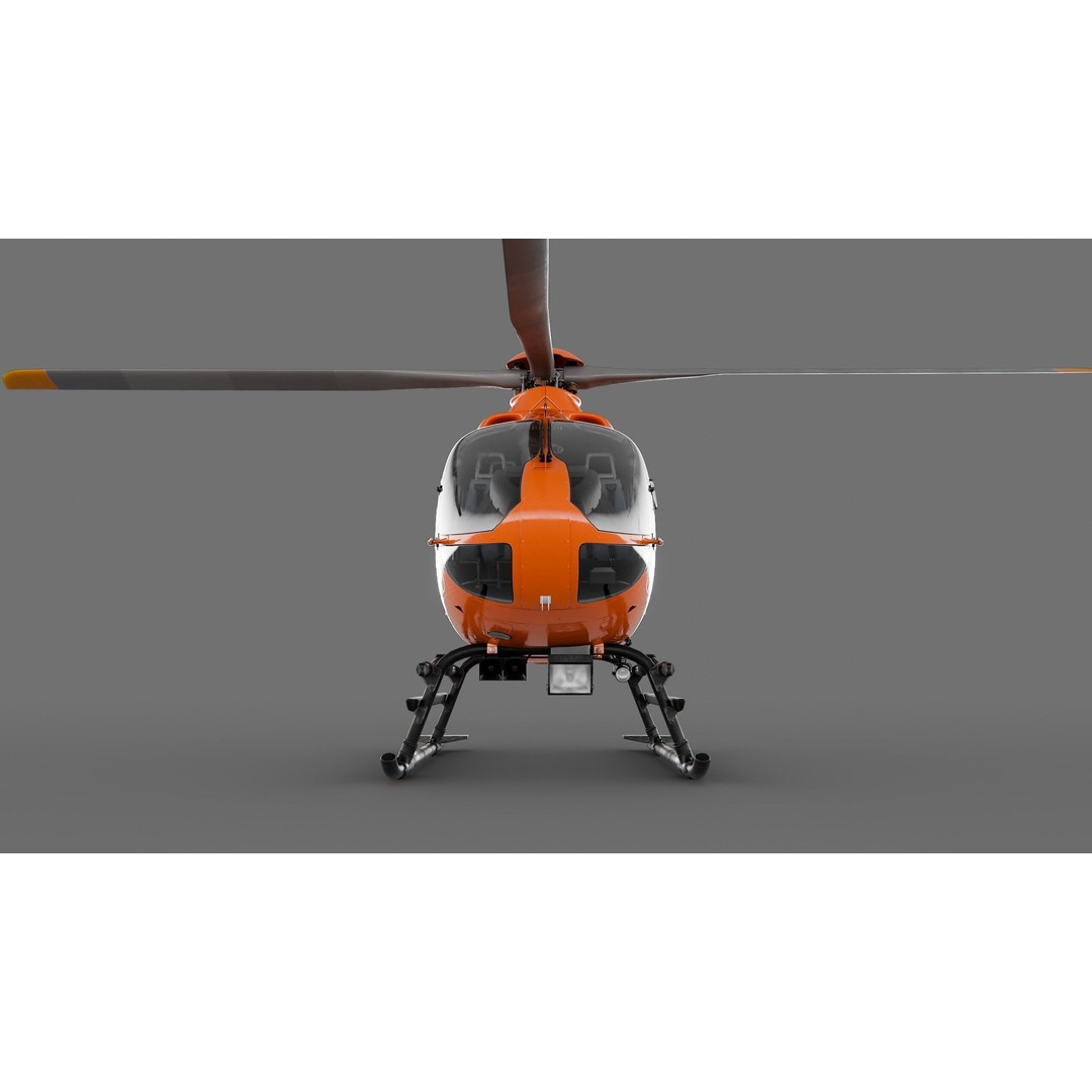 Eurocopter EC135 3D Model – Rescue Helicopter, PBR Textures, FBX - View 7