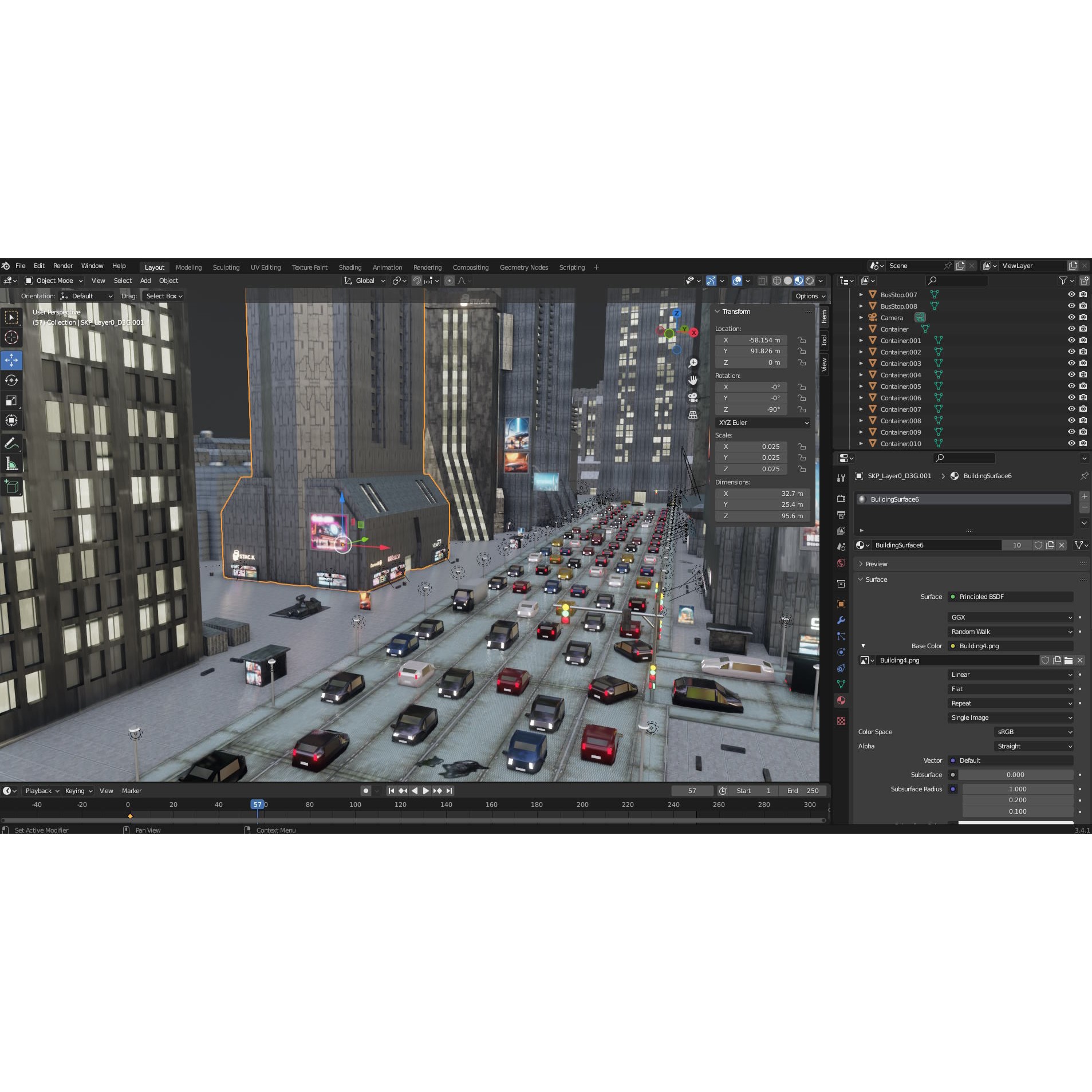 Cyberpunk City Scene - Game-Ready 3D Model - View 15