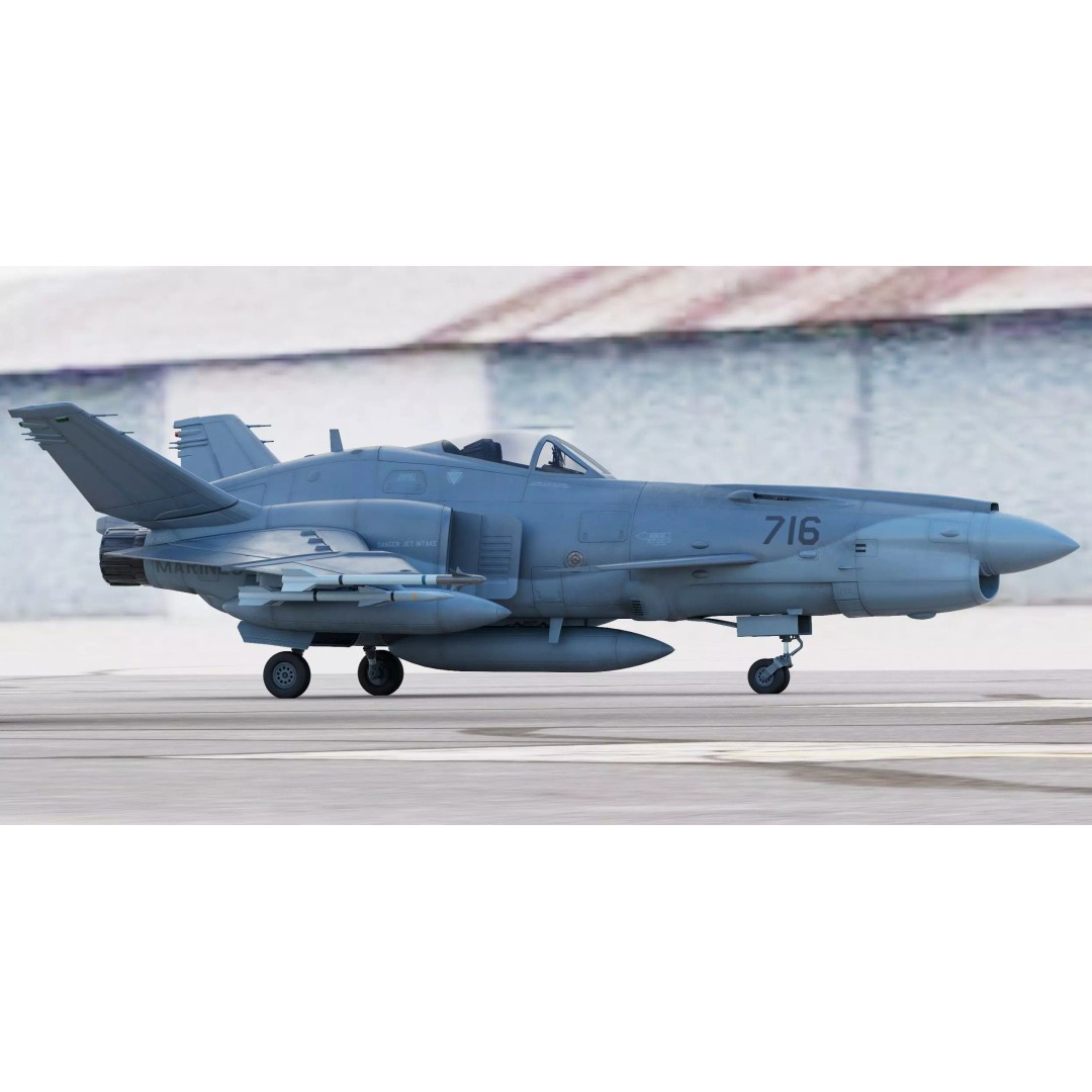 Viper F-40 Marines Jet Fighter 3D Model – Cyberpunk Aircraft, FBX & OBJ - View 5