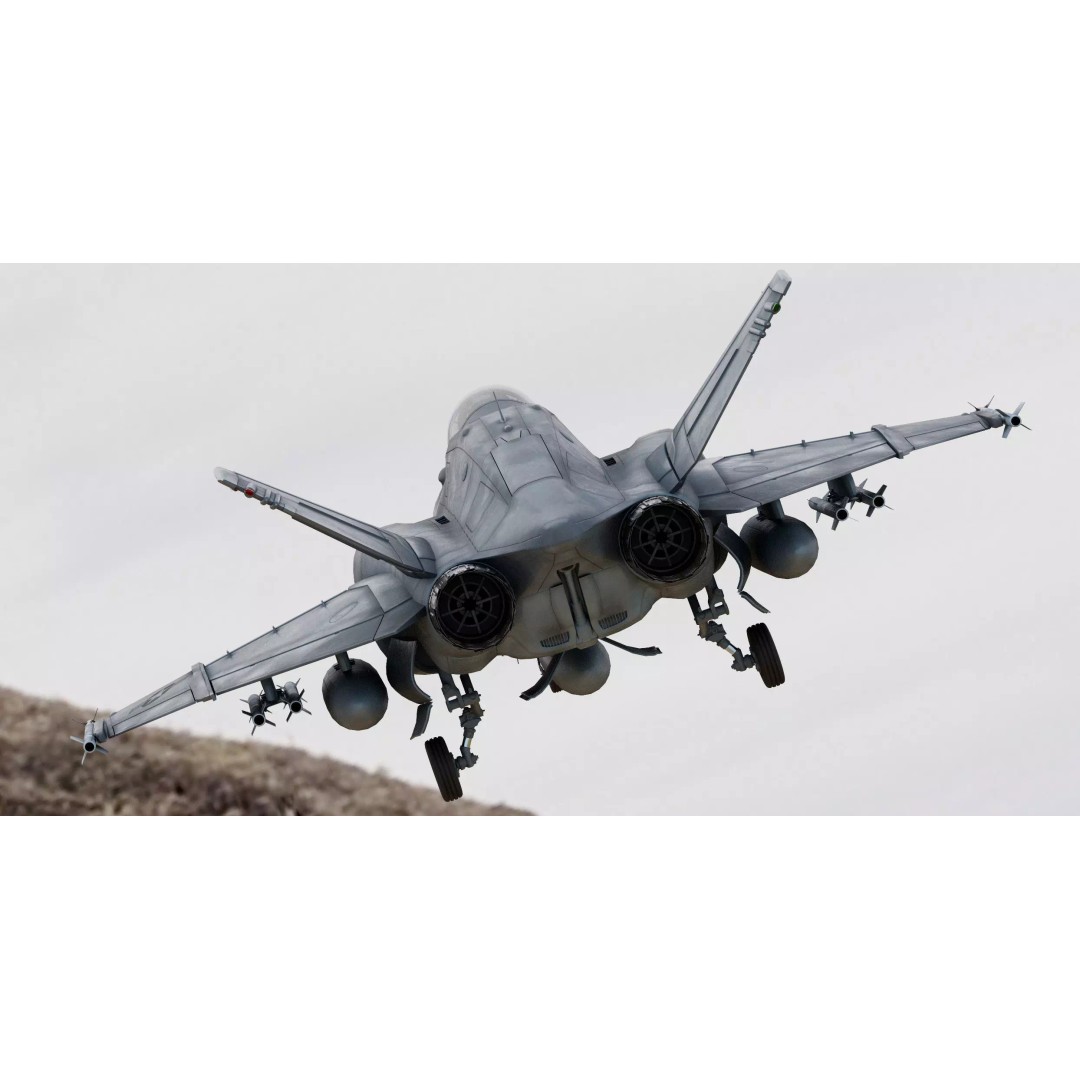 Viper F-40 Marines Jet Fighter 3D Model – Cyberpunk Aircraft, FBX & OBJ - View 7