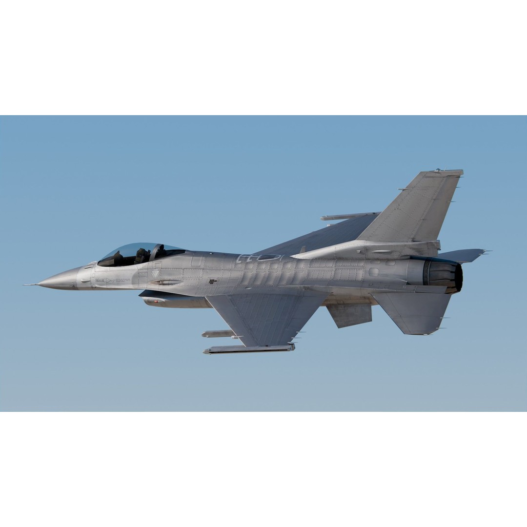 General Dynamics F-16 Fighting Falcon 3D Model – High Poly Game-Ready Asset, FBX, OBJ, Blender