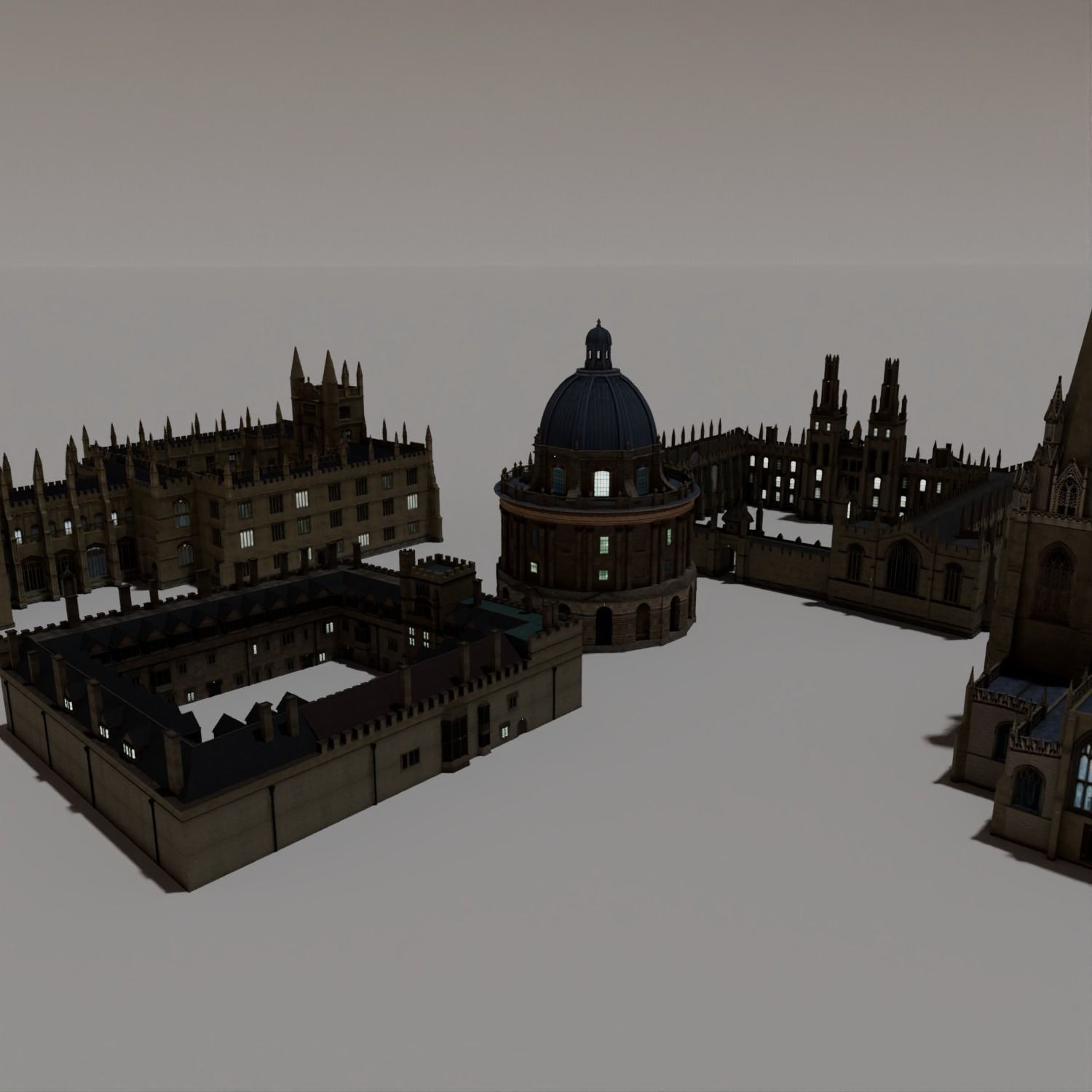 Oxford University Buildings - High-Poly Game-Ready 3D Model - View 15