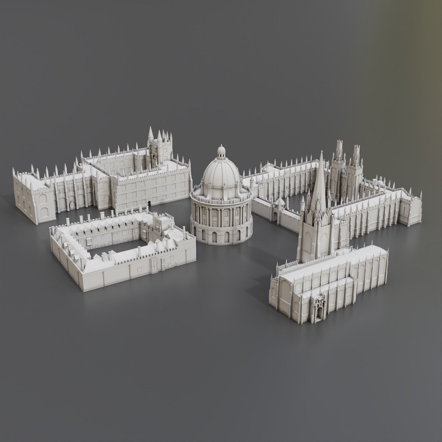 Oxford University Buildings - High-Poly Game-Ready 3D Model - View 16