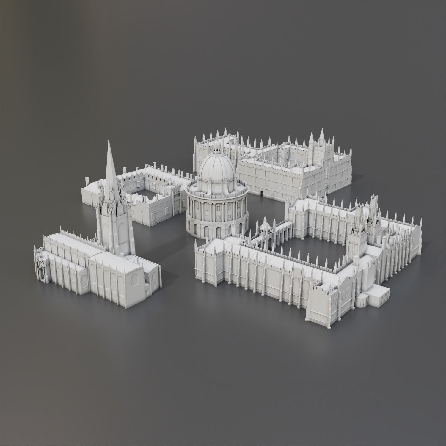 Oxford University Buildings - High-Poly Game-Ready 3D Model - View 17