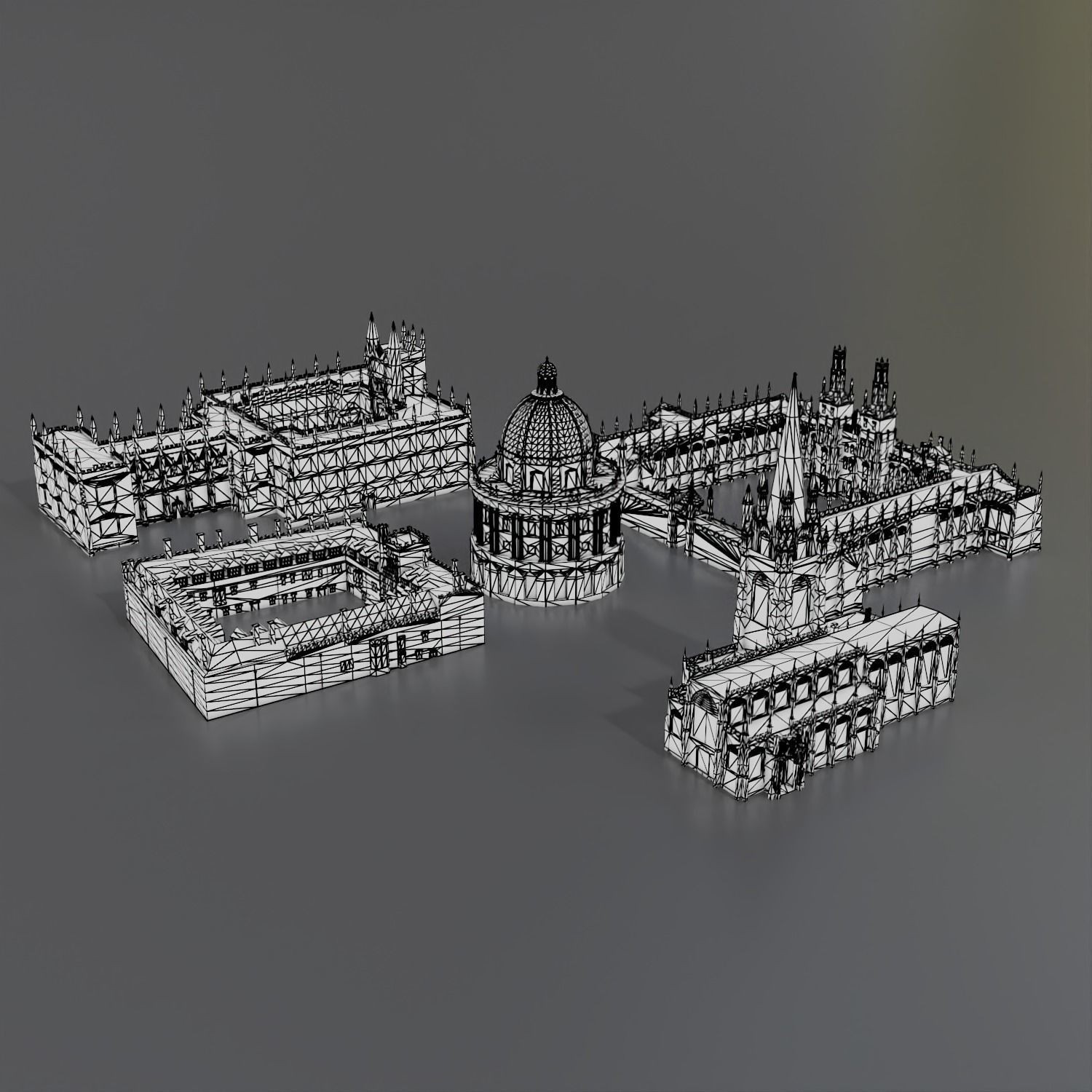 Oxford University Buildings - High-Poly Game-Ready 3D Model - View 19