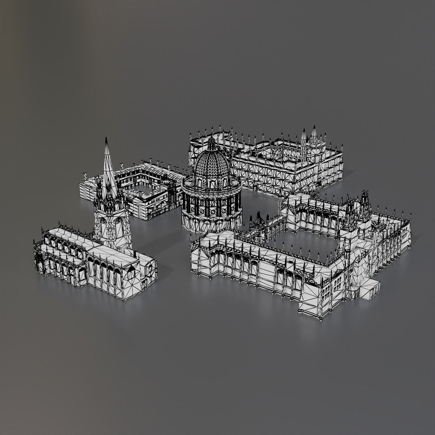Oxford University Buildings - High-Poly Game-Ready 3D Model - View 20