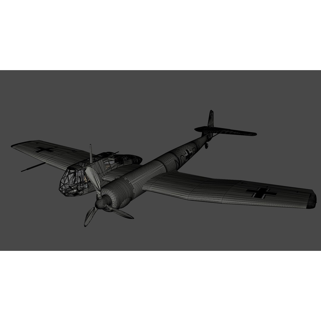 Blohm Voss BV 141 3D Model – Low Poly PBR Aircraft, FBX