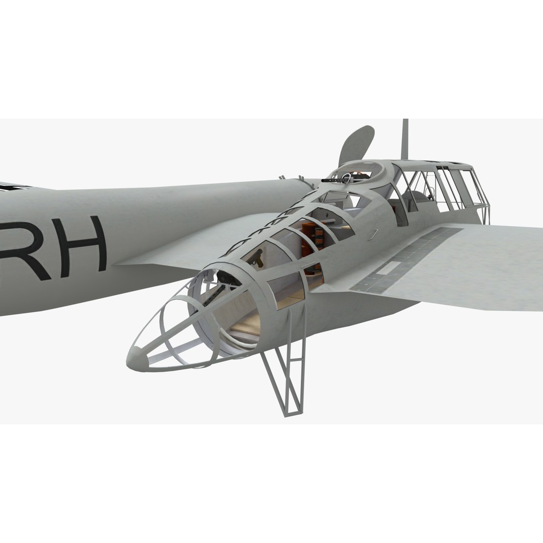 Blohm Voss BV 141 3D Model – Low Poly PBR Aircraft, FBX - View 10