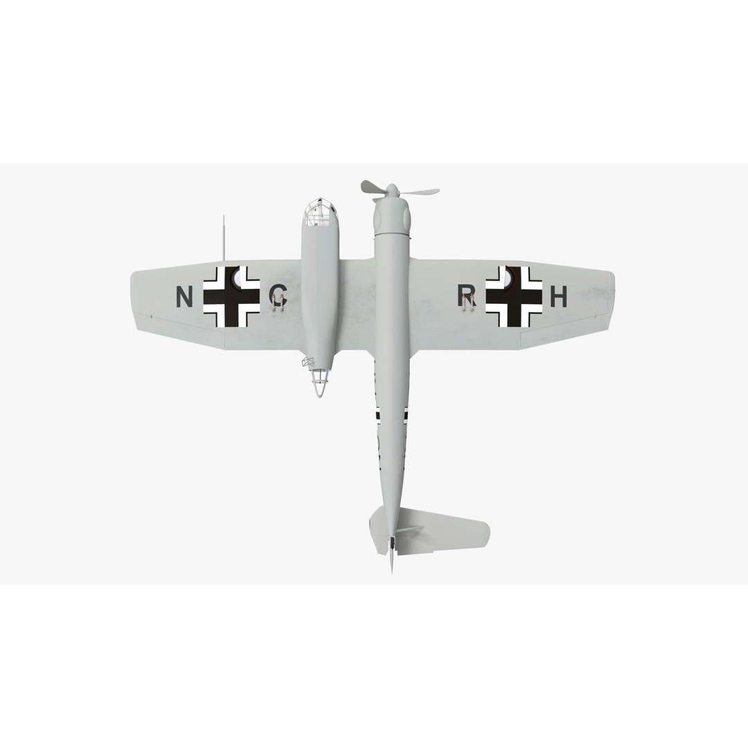 Blohm Voss BV 141 3D Model – Low Poly PBR Aircraft, FBX - View 11
