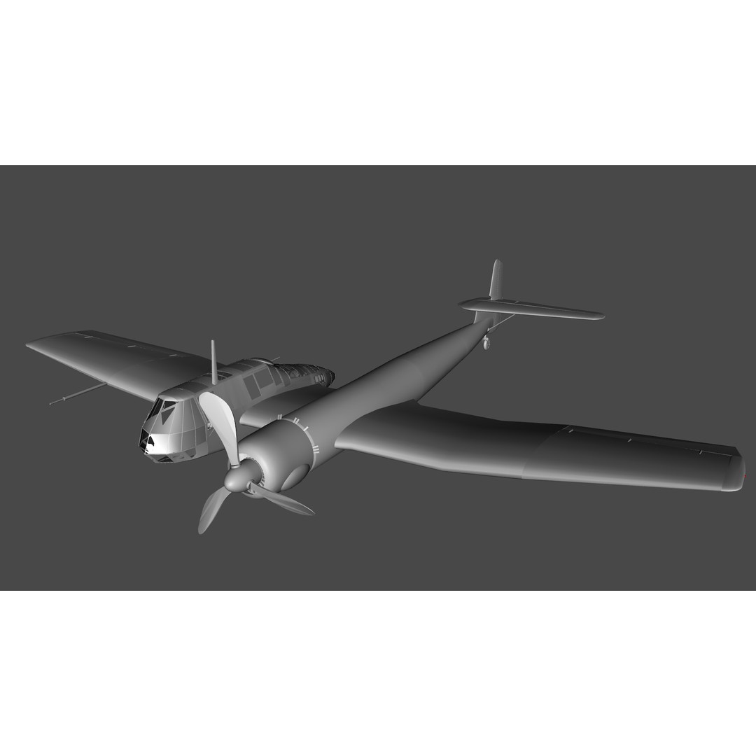 Blohm Voss BV 141 3D Model – Low Poly PBR Aircraft, FBX - View 17