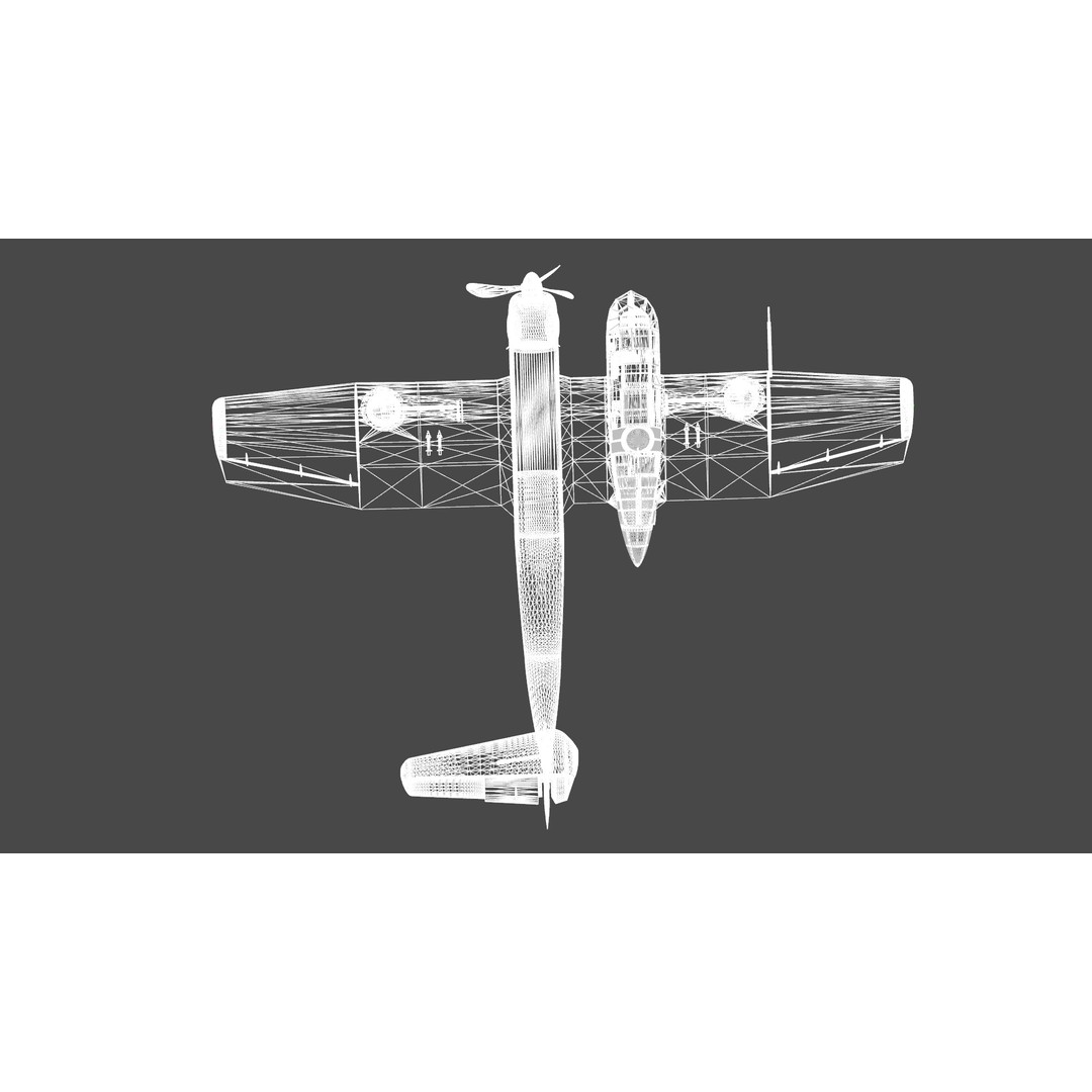 Blohm Voss BV 141 3D Model – Low Poly PBR Aircraft, FBX - View 20
