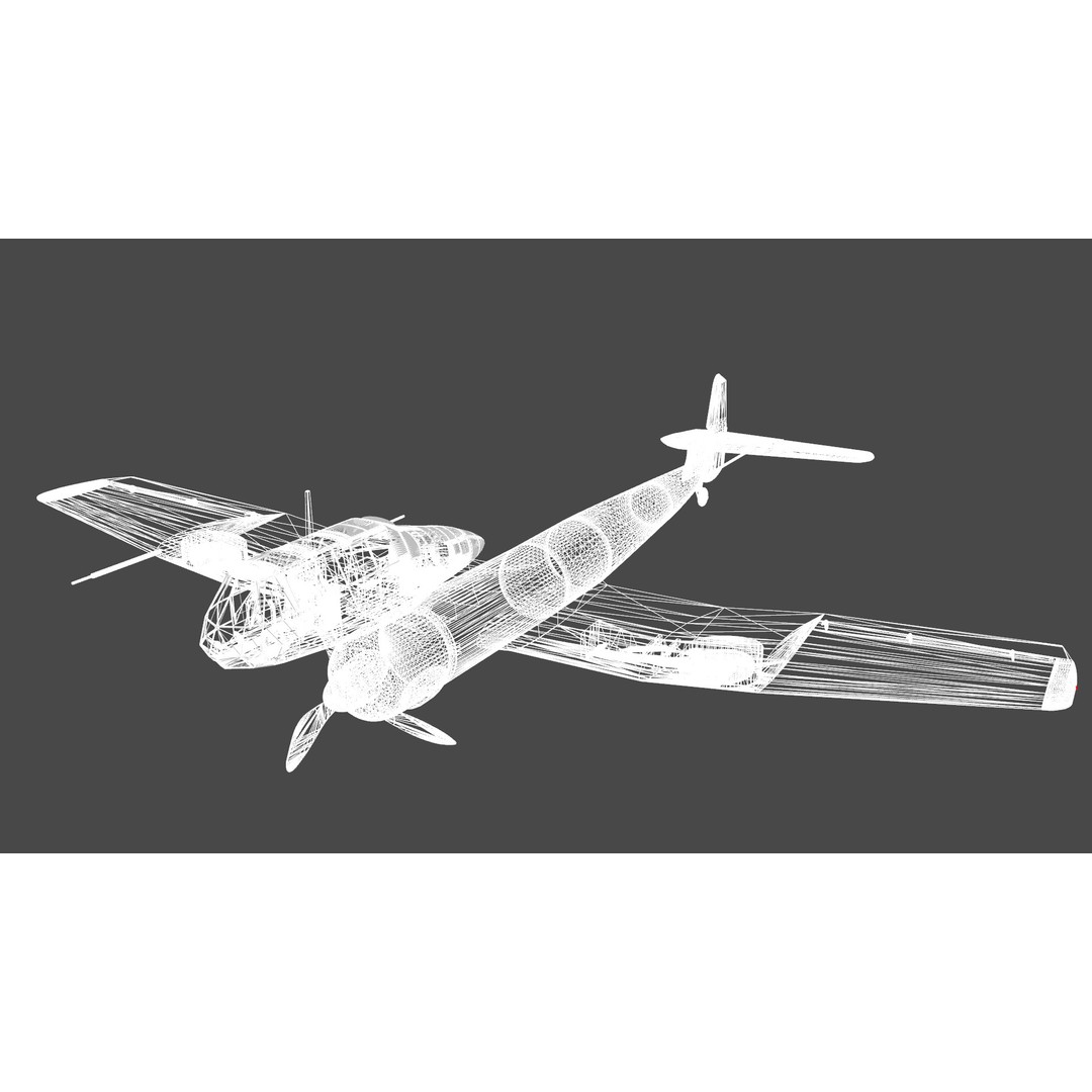 Blohm Voss BV 141 3D Model – Low Poly PBR Aircraft, FBX - View 21
