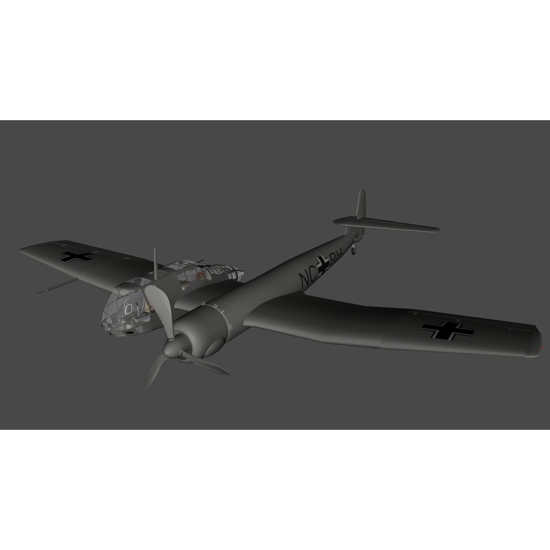 Blohm Voss BV 141 3D Model – Low Poly PBR Aircraft, FBX - View 23