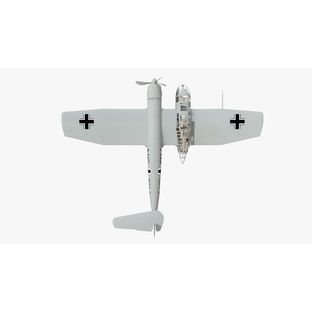 Blohm Voss BV 141 3D Model – Low Poly PBR Aircraft, FBX - View 6
