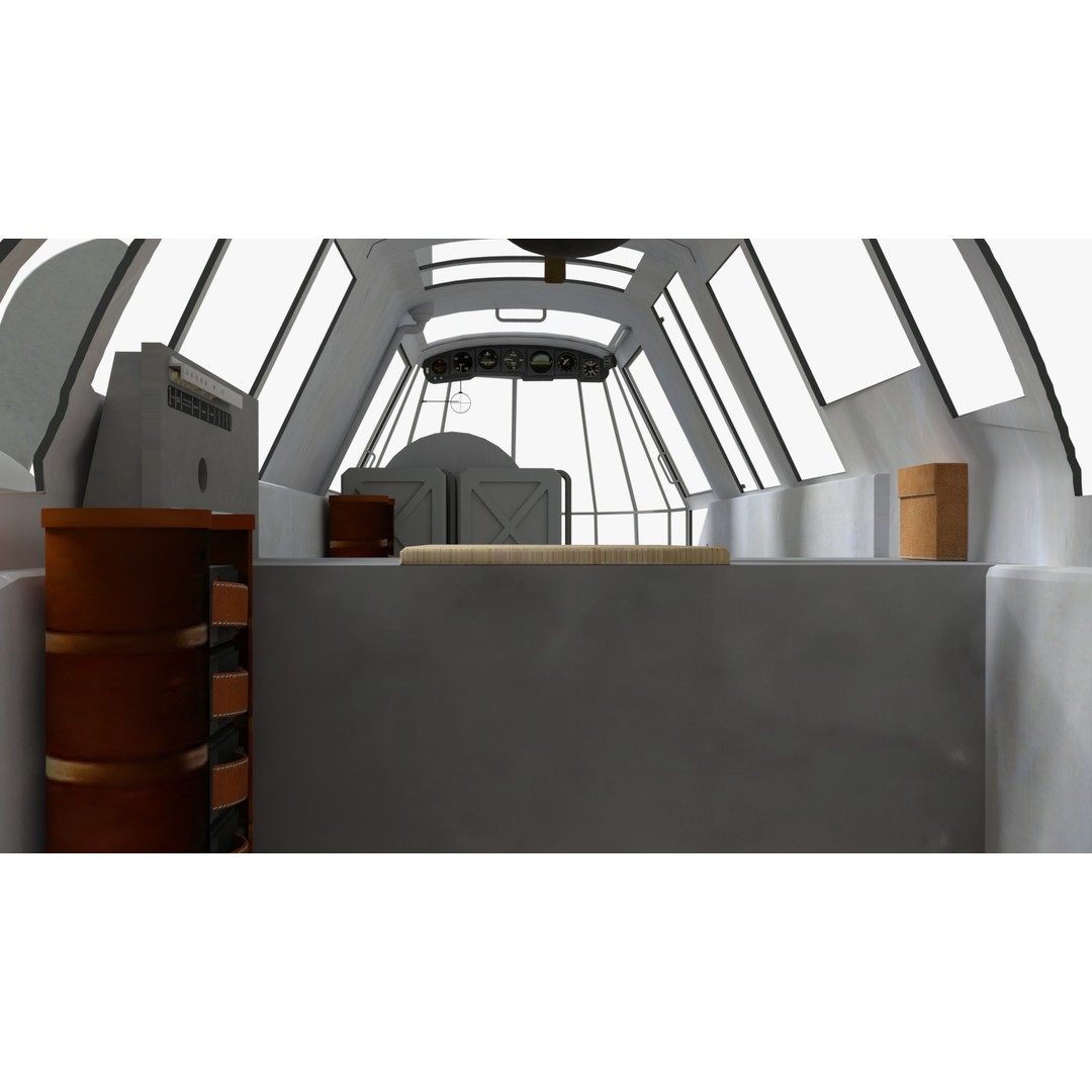 Blohm Voss BV 141 3D Model – Low Poly PBR Aircraft, FBX - View 7