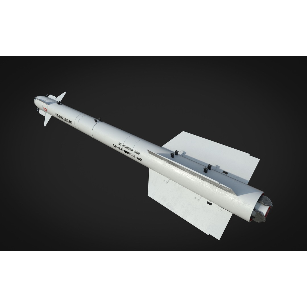 Air to Air Missile 3D Model – Low Poly Game Asset, FBX, PBR Textures - View 15