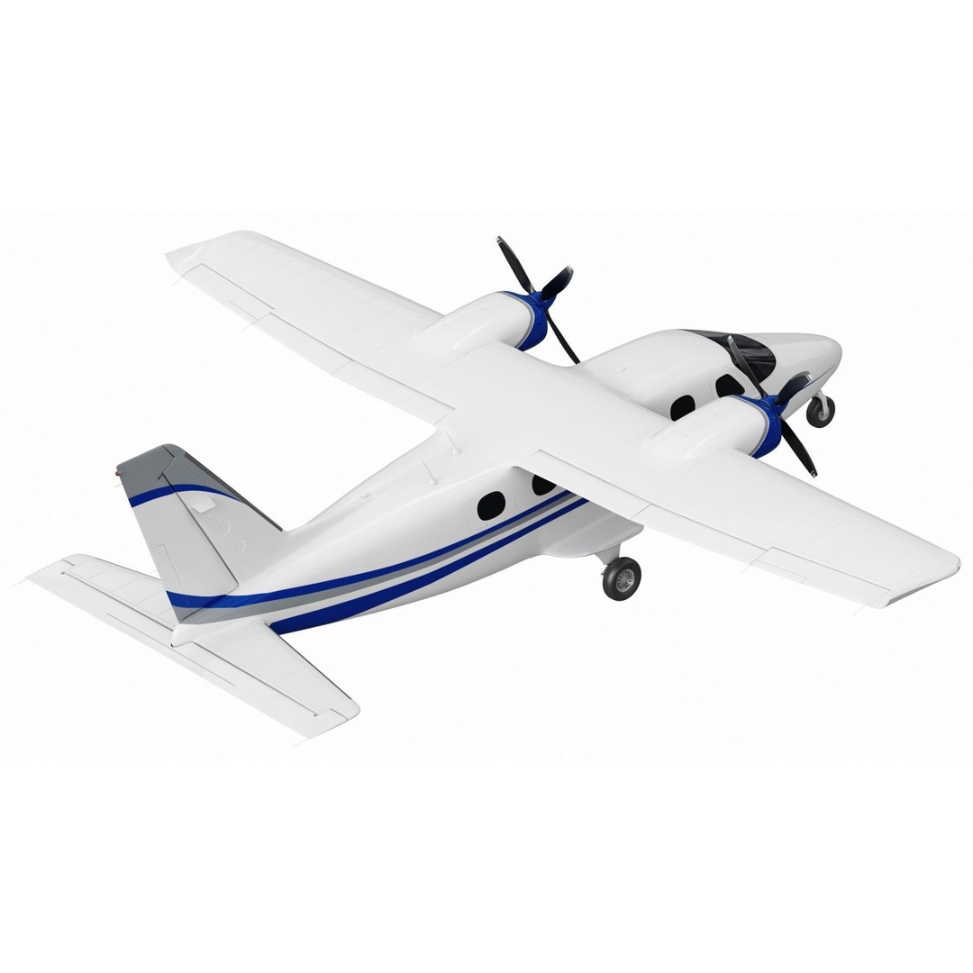 Tecnam P2012 Traveller 3D Model – High Poly Aircraft with PBR Textures - View 11