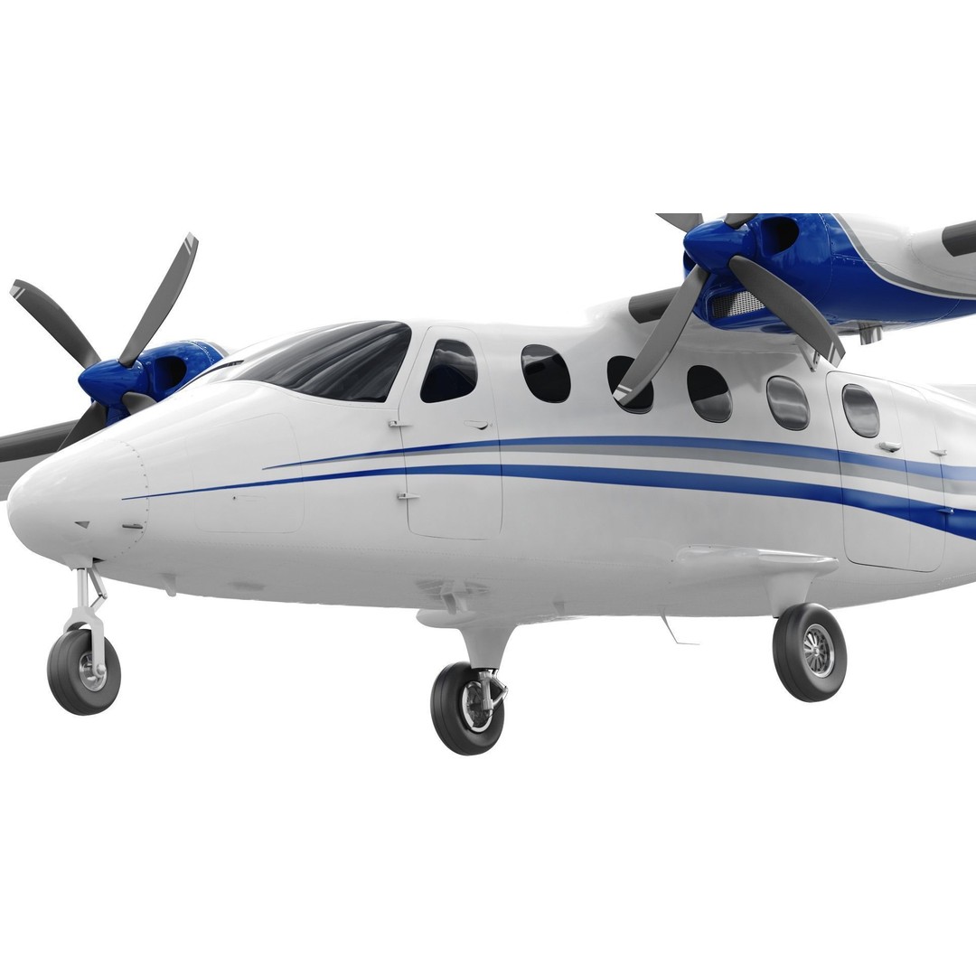 Tecnam P2012 Traveller 3D Model – High Poly Aircraft with PBR Textures - View 12
