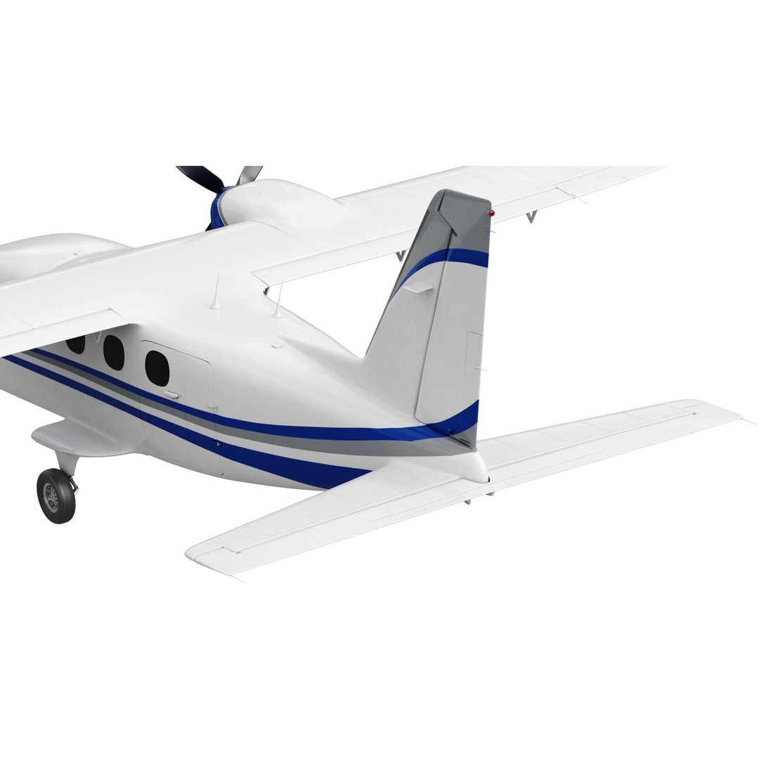 Tecnam P2012 Traveller 3D Model – High Poly Aircraft with PBR Textures - View 13