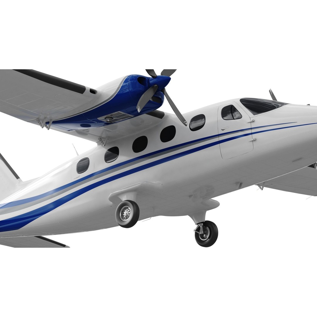 Tecnam P2012 Traveller 3D Model – High Poly Aircraft with PBR Textures - View 16